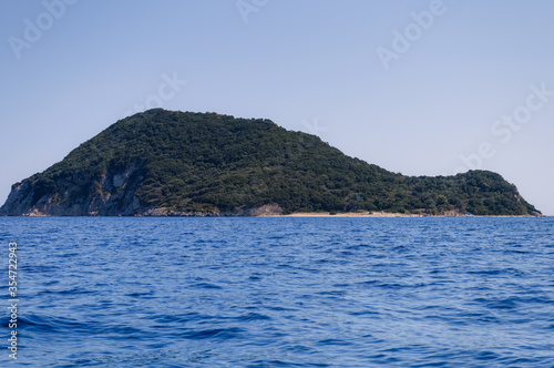 Marathonisi island where the caretta sea turtle lays its eggs. Zakynthos  Greece