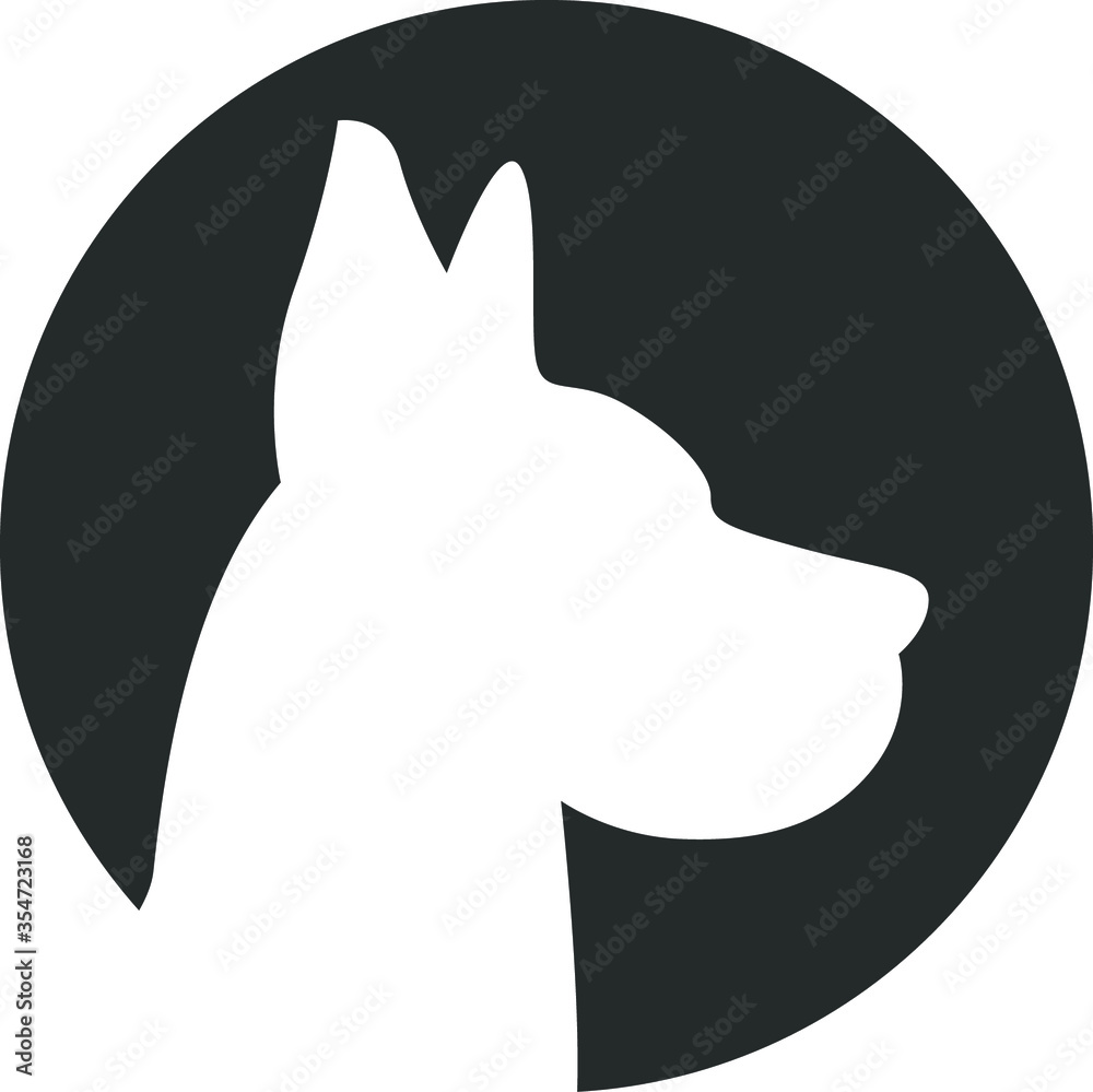 Great Dane Dog Symbol Icon Round Flat Vector Art Design Color Circle Great Dane Dog Symbol Icon Round Flat Vector Art Design Color Circle