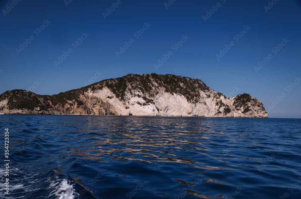 Marathonisi island where the caretta sea turtle lays its eggs. Zakynthos, Greece