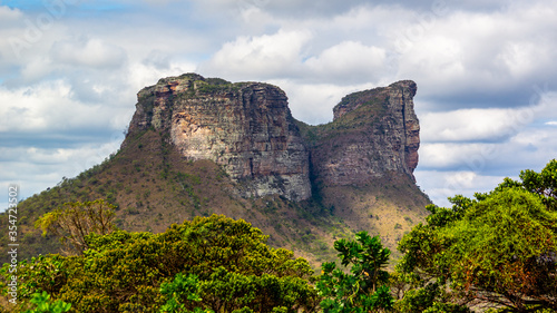 mountain and valley near lençóis and morro do camelo chapada diamantina national park bahia brazil photo