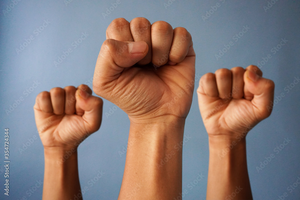 Power Sign Symbol and Gesture with Left Hand in Fist stock photo Power Sign Symbol and Gesture with Left Hand in Fist stock photo
