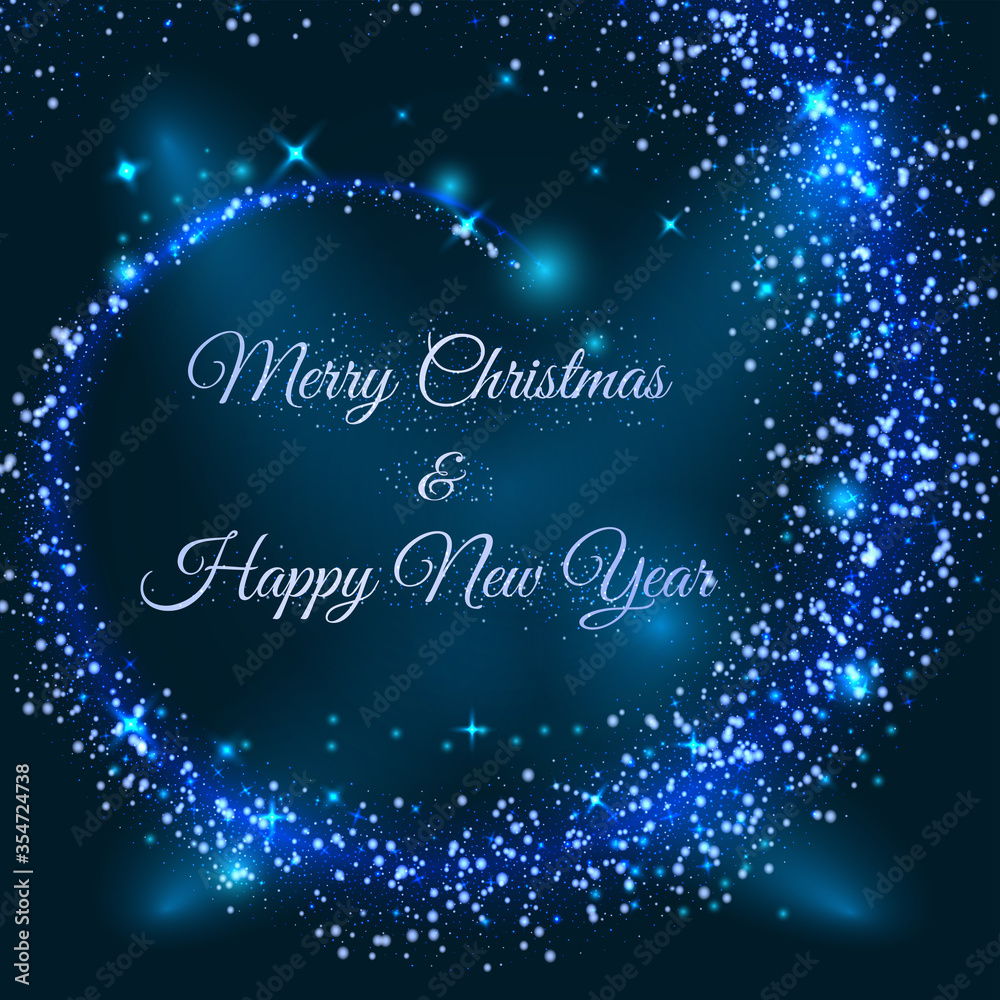 Vector Christmas Background with Stylized Falling Stars. Vector Merry Christmas and Happy New Year card design. Perfect as invitation or announcement. EPS 10 Vector Christmas Background with Stylized Falling Stars. Vector Merry Christmas and Happy New Year card design. Perfect as invitation or announcement. EPS 10