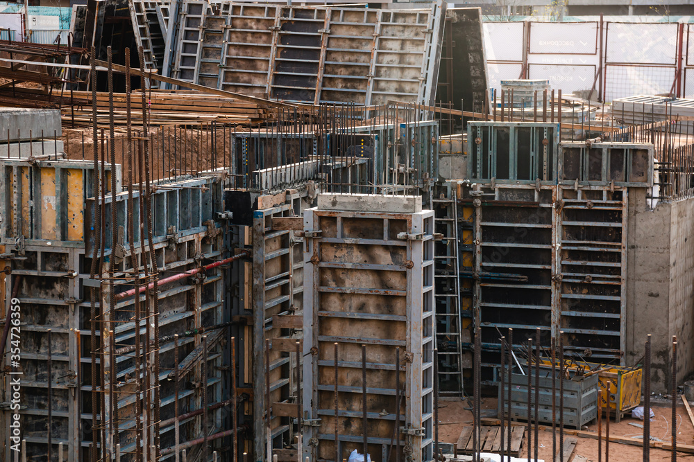 formwork foundation building, outdoors formwork foundation building, outdoors