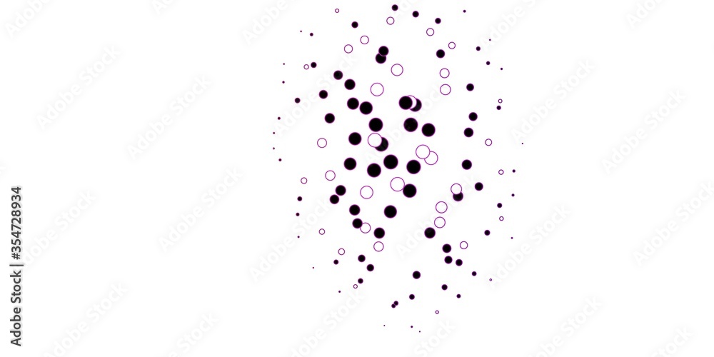 Dark Purple vector texture with disks. Abstract decorative design in gradient style with bubbles. Design for your commercials.