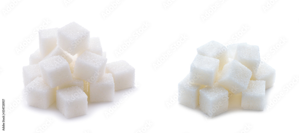 Sugar Cube on white background