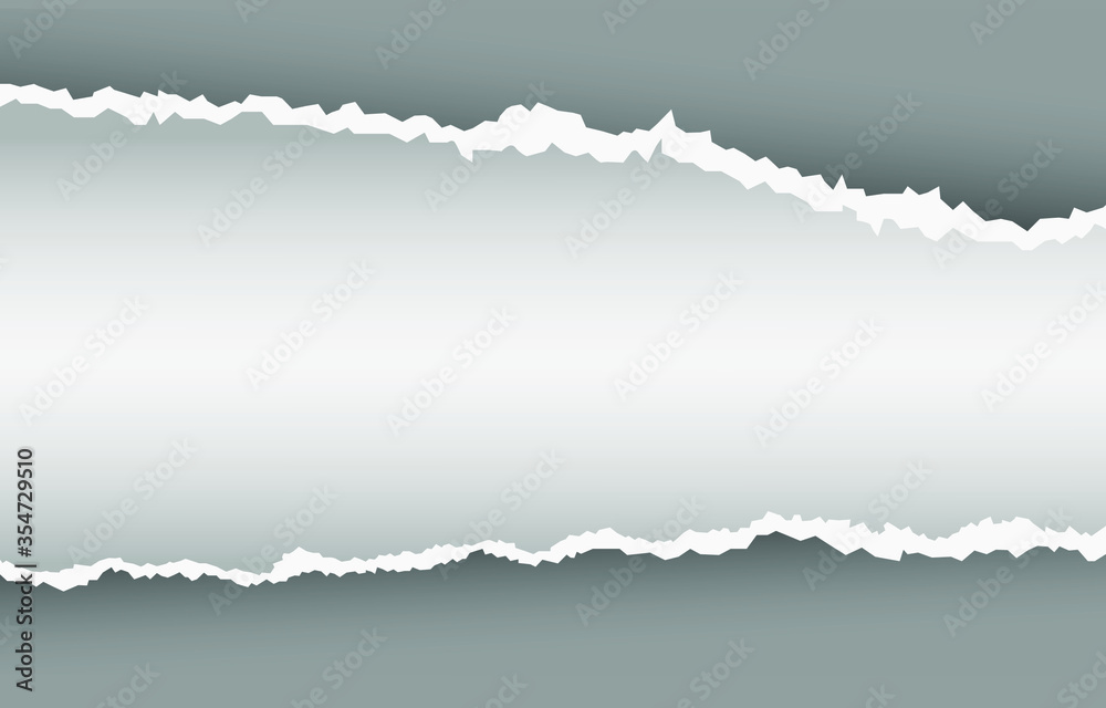 Emply ripped paper. Ripped edges. Vector illustration.