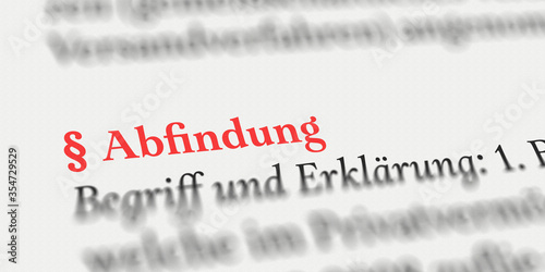 Abfindung Definition