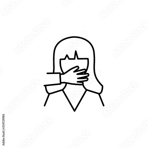 sexual abuse line icon. Signs and symbols can be used for web, logo, mobile app, UI, UX