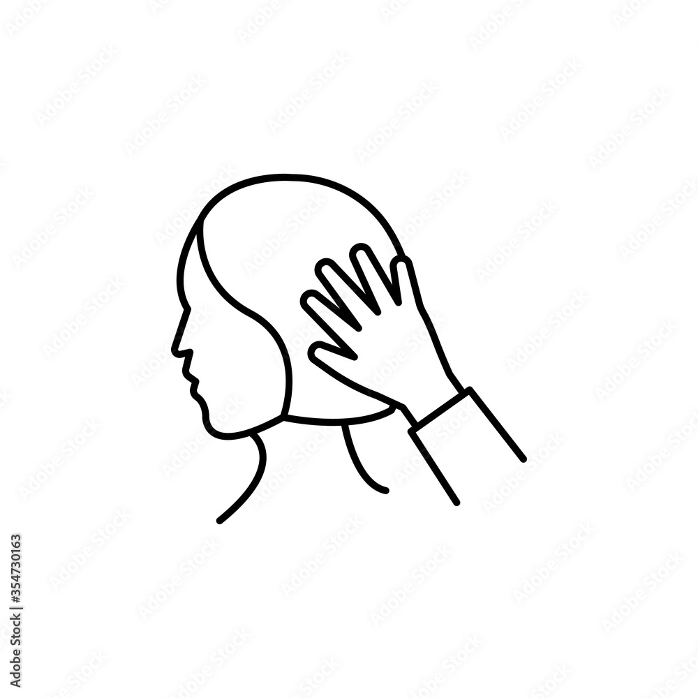 hair touch, sexual abuse line icon. Signs and symbols can be used for web, logo, mobile app, UI, UX hair touch, sexual abuse line icon. Signs and symbols can be used for web, logo, mobile app, UI, UX
