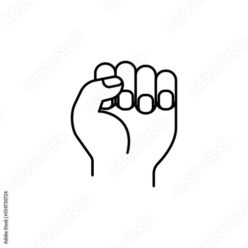 hand, sexual abuse line icon. Signs and symbols can be used for web, logo, mobile app, UI, UX