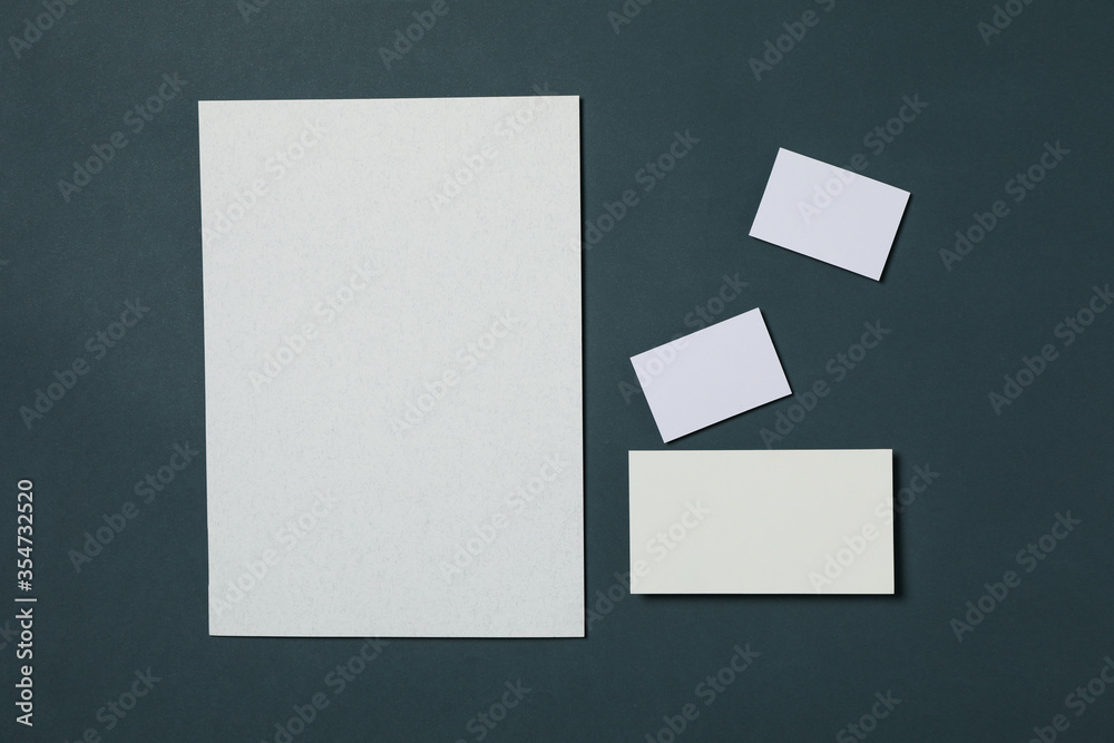 Mockup business brand template on light black background, space for text Mockup business brand template on light black background, space for text