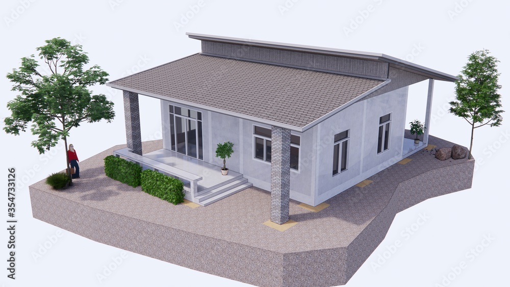 House 3d modern, House 3d modern style rendering on white background.Esquisse de Maison par architecture, Beautiful, Newly Built Luxury Home Exterior(FB Tiny house) House 3d modern, House 3d modern style rendering on white background.Esquisse de Maison par architecture, Beautiful, Newly Built Luxury Home Exterior(FB Tiny house)