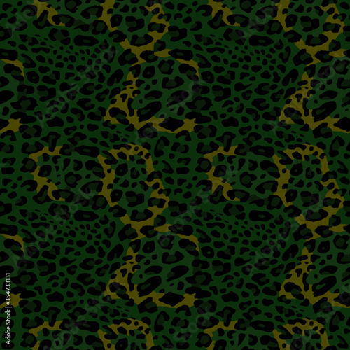 Full seamless leopard cheetah animal skin pattern. Design for textile fabric printing. Suitable for fashion use. © MSK Design