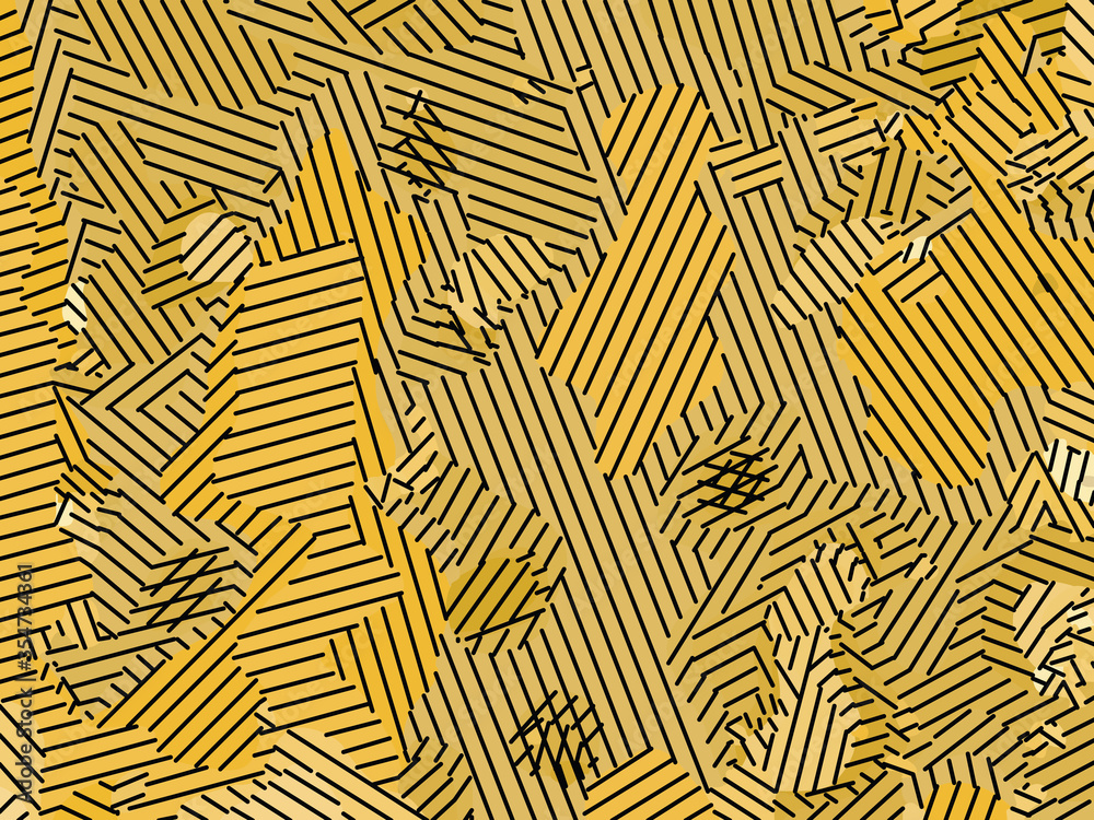 Background texture pattern, vector design, geometric and abstract in yellow, black colors.