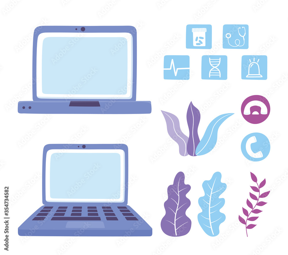 online doctor, laptop computer technology app, medical advice or consultation service online doctor, laptop computer technology app, medical advice or consultation service