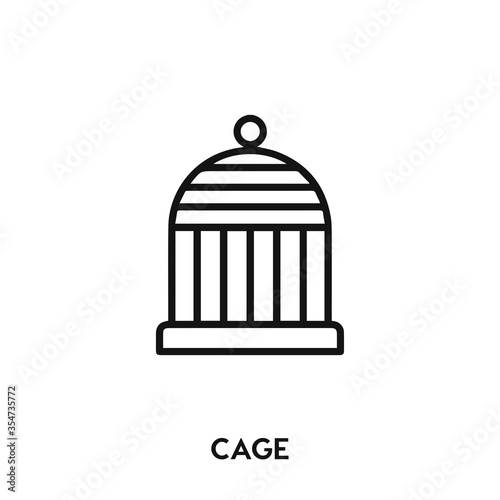 cage icon vector. cage sign symbol