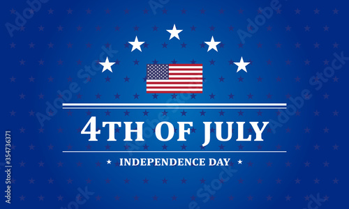 Independence day USA banner template. 4th of July celebration concept