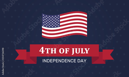 Independence day USA banner template. 4th of July celebration concept