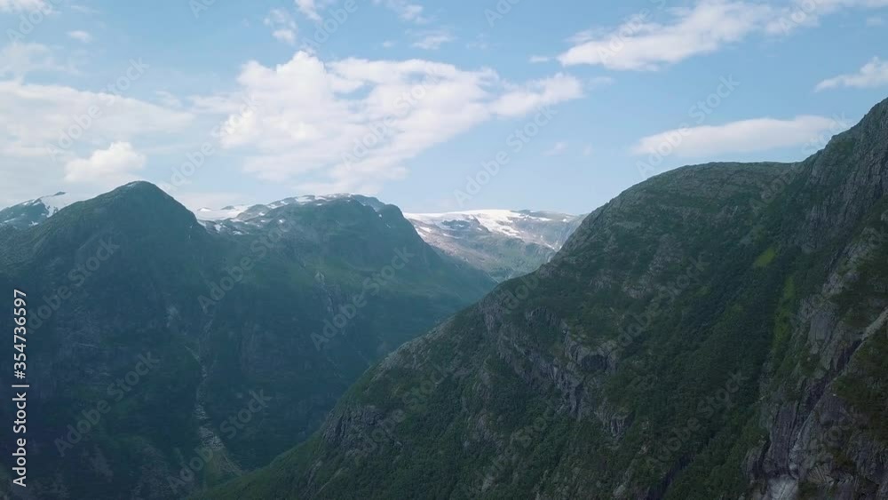 Scenery view during hiking of snowy mountains in the national park jostedalsbreen in Norway Scenery view during hiking of snowy mountains in the national park jostedalsbreen in Norway