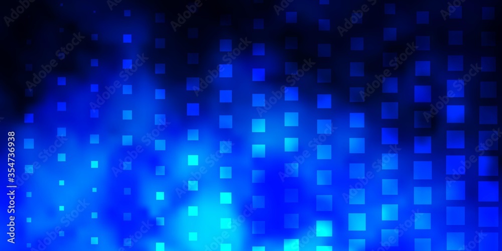 Dark BLUE vector backdrop with rectangles. Modern design with rectangles in abstract style. Pattern for websites, landing pages.