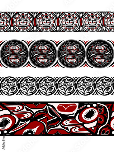 abstract background native north american set