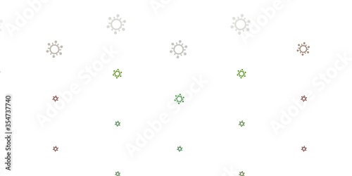 Light Green, Red vector template with flu signs.