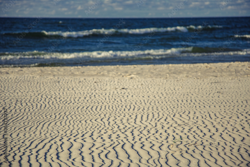Faktura piasku na tle morza