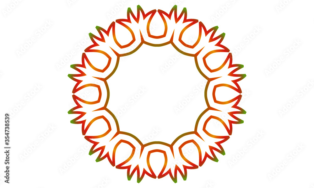 Orange simple frame template on white background Orange simple frame template on white background