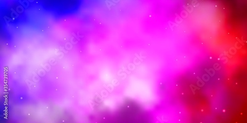 Wallpaper Mural Light Pink, Blue vector template with neon stars. Blur decorative design in simple style with stars. Theme for cell phones. Torontodigital.ca