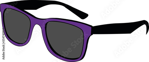 purple vector sunglasses on white background © Ufuk