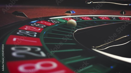 Roulette table close up at the Casino