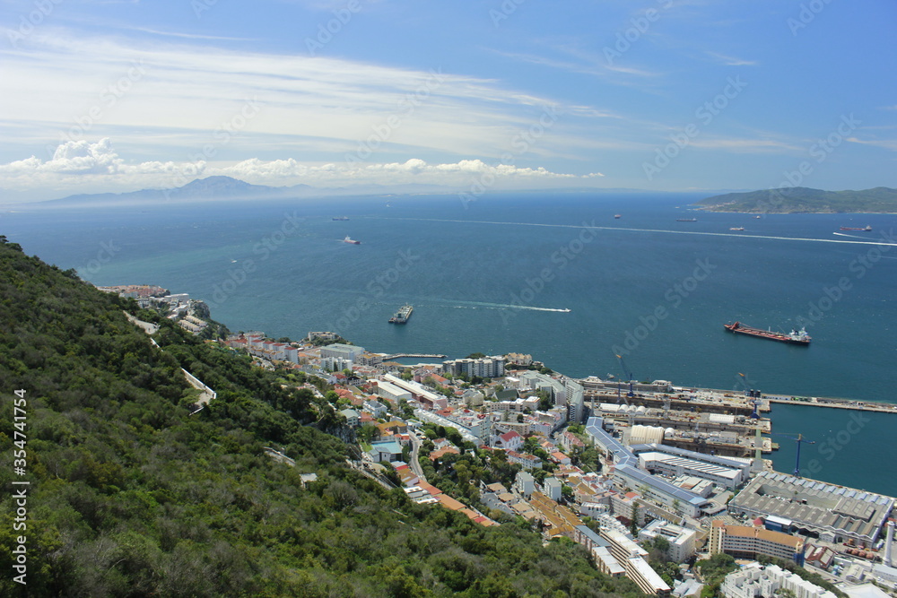 Views from Gibraltar (Great Britain). Monkeys.