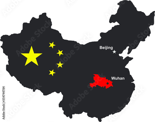 design vector, map of wuhan china