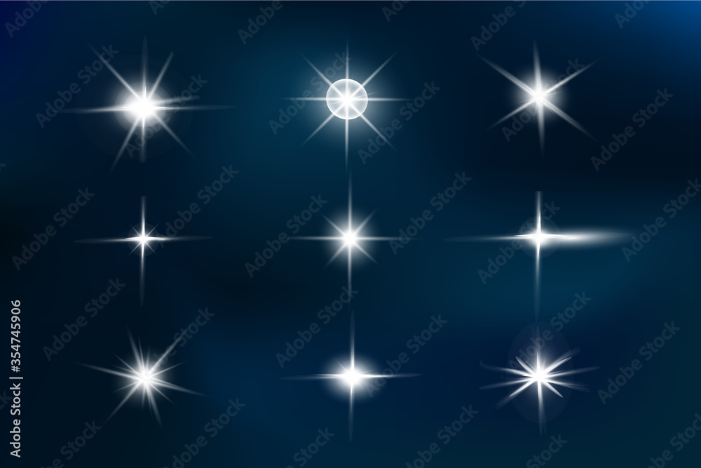 Glow isolated white transparent light effect set, lens flare, explosion, glitter, line, sun flash, spark and stars. Abstract special effect element design. Glow isolated white transparent light effect set, lens flare, explosion, glitter, line, sun flash, spark and stars. Abstract special effect element design.