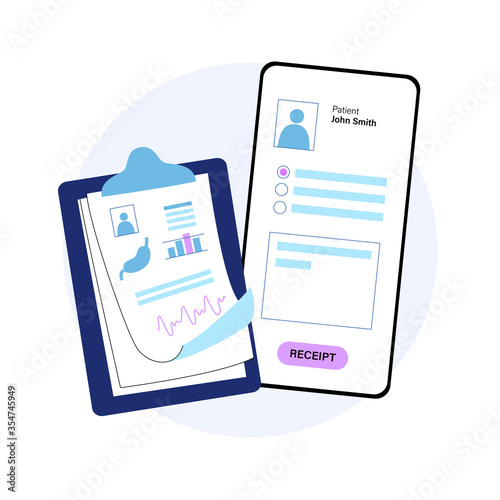 Online clinic and doctor concept