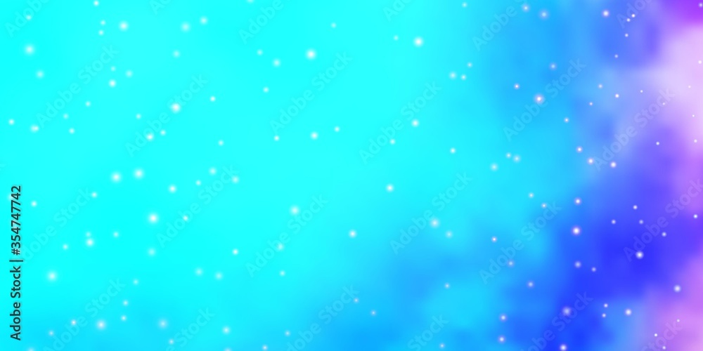 Obraz premium Light Pink, Blue vector texture with beautiful stars. Colorful illustration with abstract gradient stars. Best design for your ad, poster, banner.