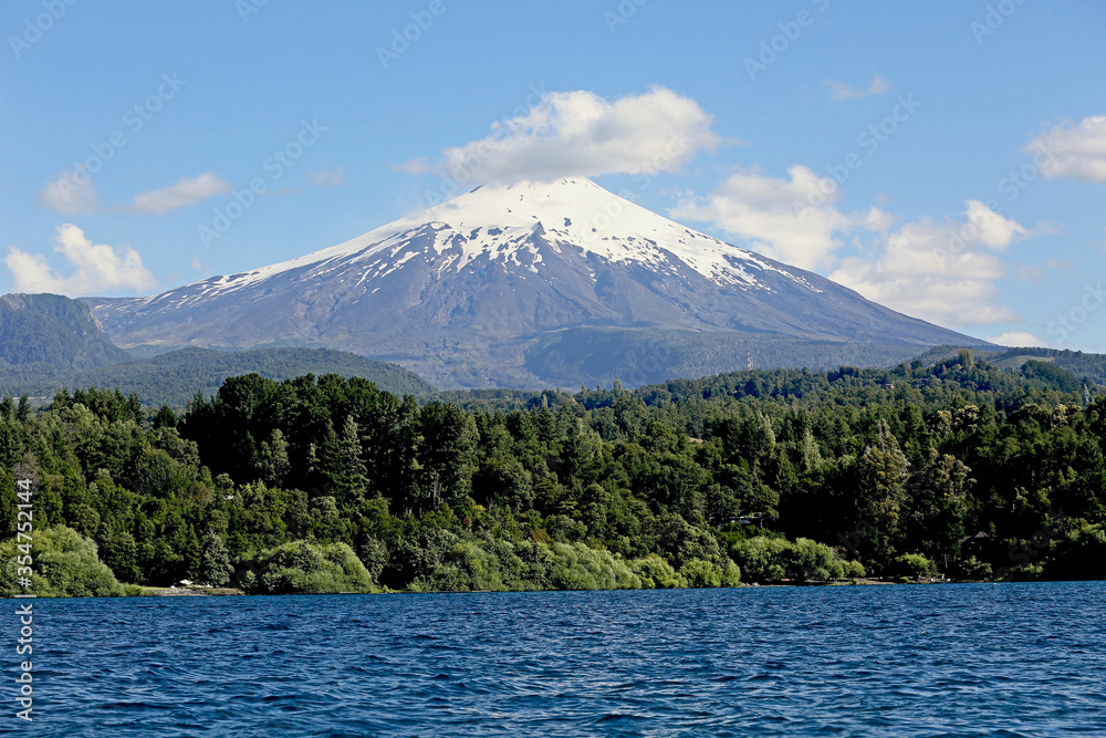 villa rica volcano in the city of Pucon, Chile