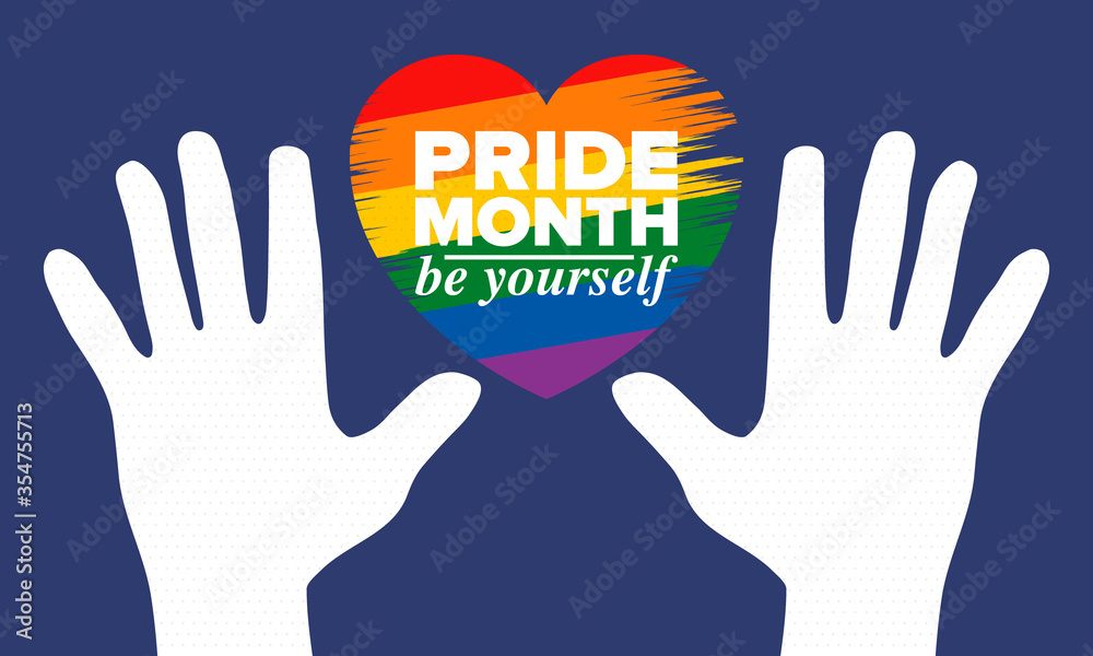 LGBT Pride Month in June. Lesbian Gay Bisexual Transgender. Celebrated annual. LGBT flag. Rainbow love concept. Human rights and tolerance. Poster, card, banner and background. Vector ilustration LGBT Pride Month in June. Lesbian Gay Bisexual Transgender. Celebrated annual. LGBT flag. Rainbow love concept. Human rights and tolerance. Poster, card, banner and background. Vector ilustration