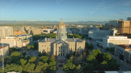 Wallpaper Mural Aerial: Colorado State Capitol building in downtown Denver, Colorado Torontodigital.ca