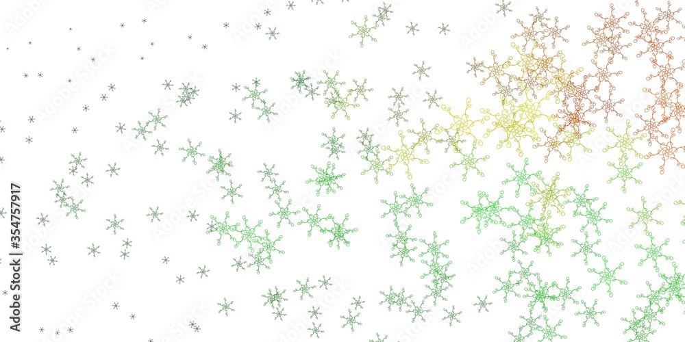 Light Green, Red vector template with curves.