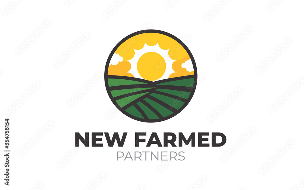 Creative of nature farm for Agriculture Logo Creative of nature farm for Agriculture Logo