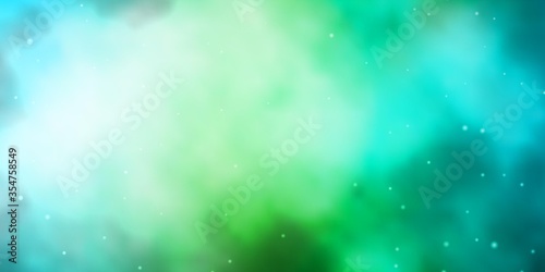 Light Blue  Green vector texture with beautiful stars. Shining colorful illustration with small and big stars. Pattern for wrapping gifts.