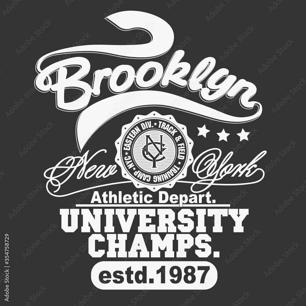 Obraz premium T-shirt stamp graphic. Sport wear typography emblem