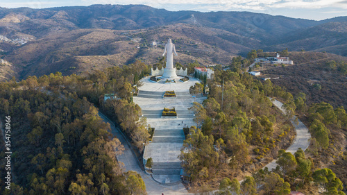 Cristo Rey Statue In Pachuca De Soto Mexico Beautiful Christ Statue On Top Of The Mountain Stock Photo Adobe Stock