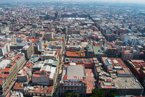 Panoramic view of buildings in downtown Mexico City