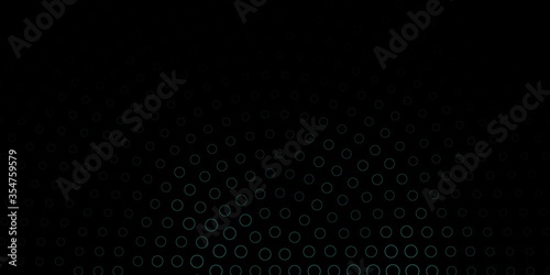 Dark Green vector template with circles. Abstract colorful disks on simple gradient background. Pattern for wallpapers, curtains. © Guskova
