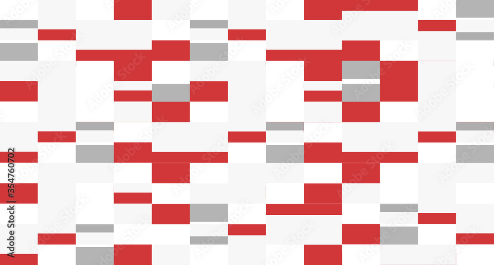 Fototapeta premium red tiles white grey background illustration