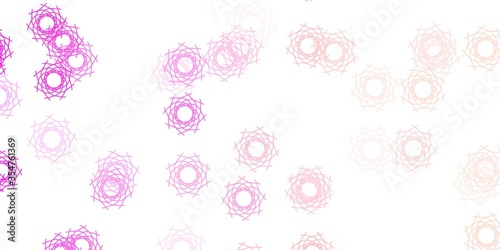Light Pink vector background with random forms.