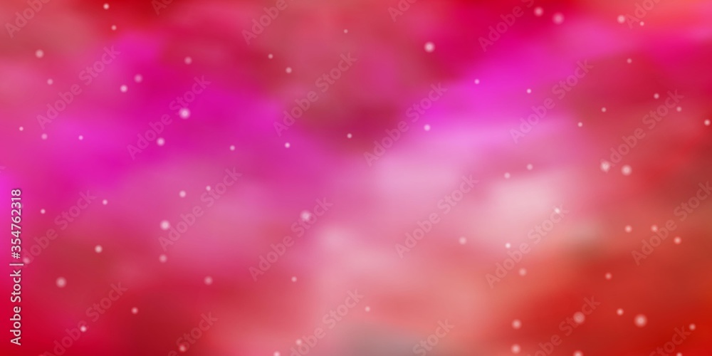 Light Red vector layout with bright stars. Blur decorative design in simple style with stars. Theme for cell phones.