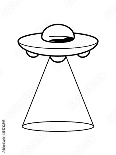 Laser Beam UFO Clipart Außerirdisches Teleportieren Untersuchen Raumschiff Fliegende Entführen 